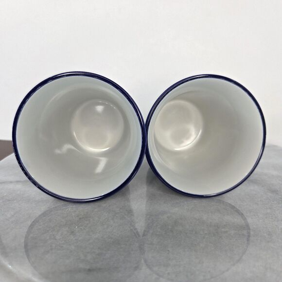 Tokyo Disney Resort Mickey Mouse Blue White Yunomi Tea Cups Pair Made in Japan - Picture 5 of 10